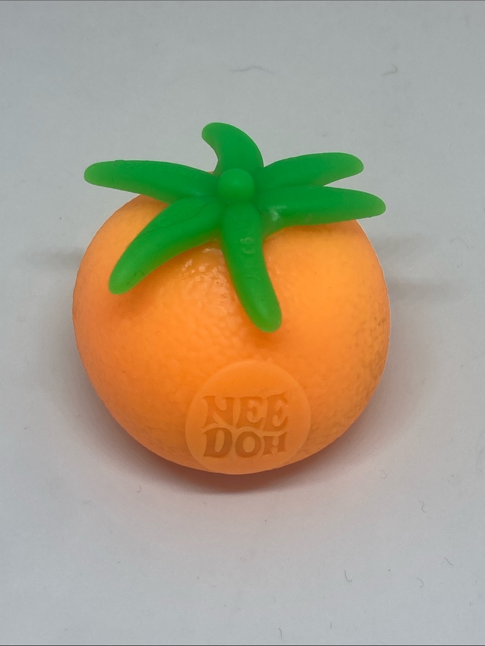 Orange Squishy Sensory Toy with Green Top - Kids Learning Toy